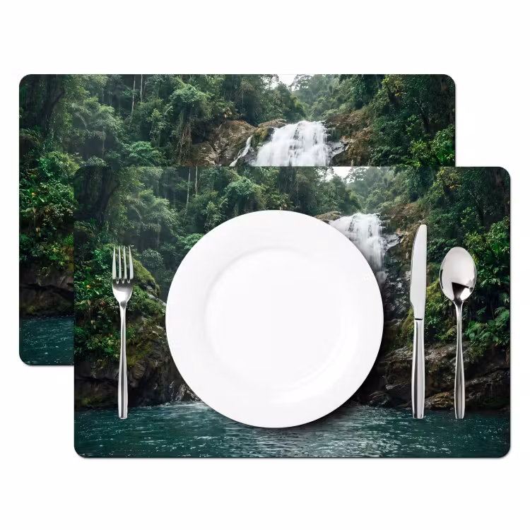 Salvamantel – 6 piezas - Cascada - Bosque - Naturaleza - Verde — 2