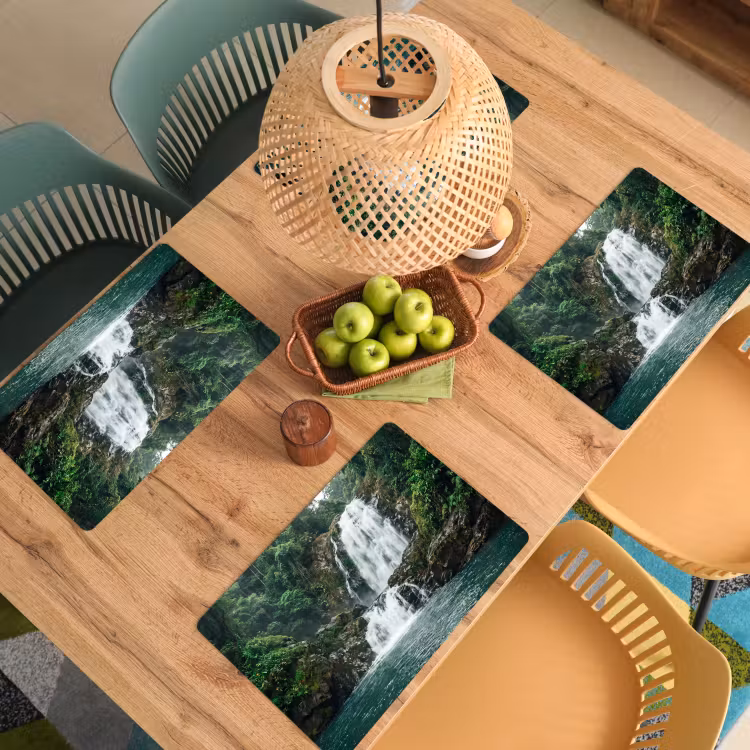 Salvamantel – 6 piezas - Cascada - Bosque - Naturaleza - Verde — 3