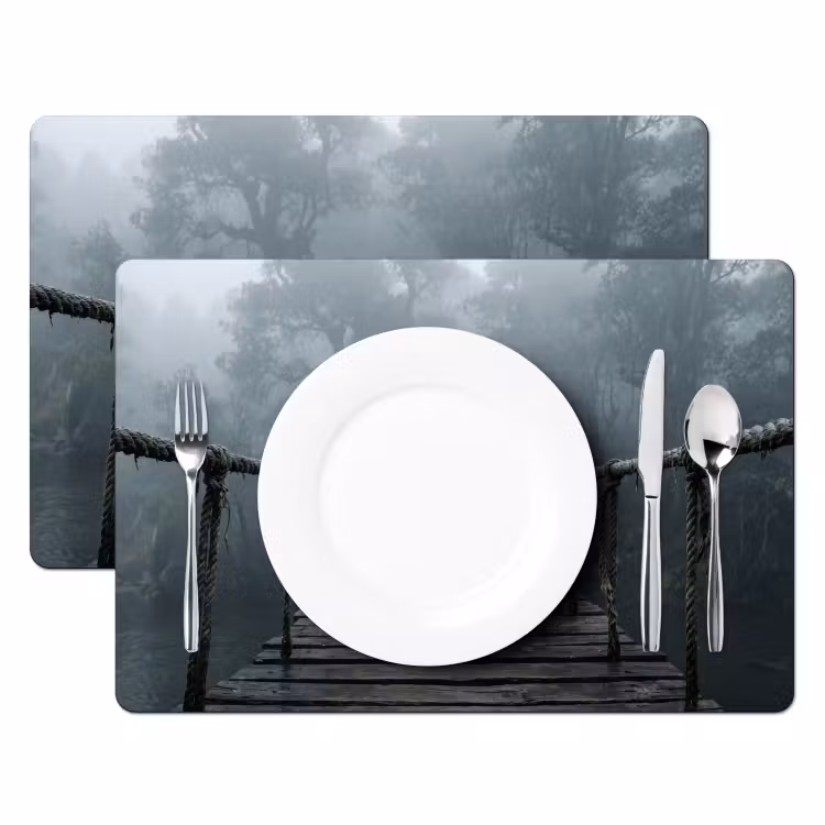 Salvamantel – 6 piezas - Puente - Selva - Niebla - Naturaleza — 2