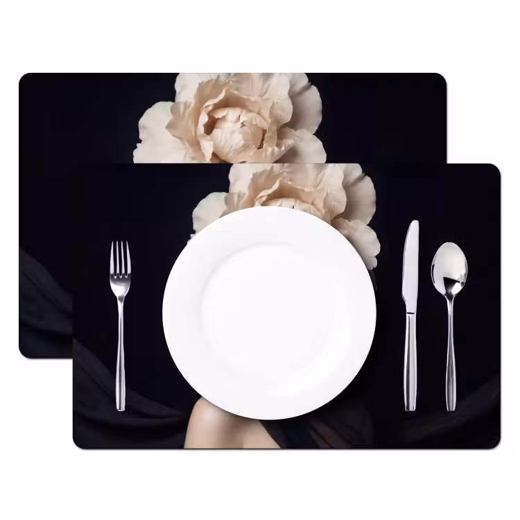 Salvamantel – 6 piezas - Rosa - Atemporal - Negro — 2