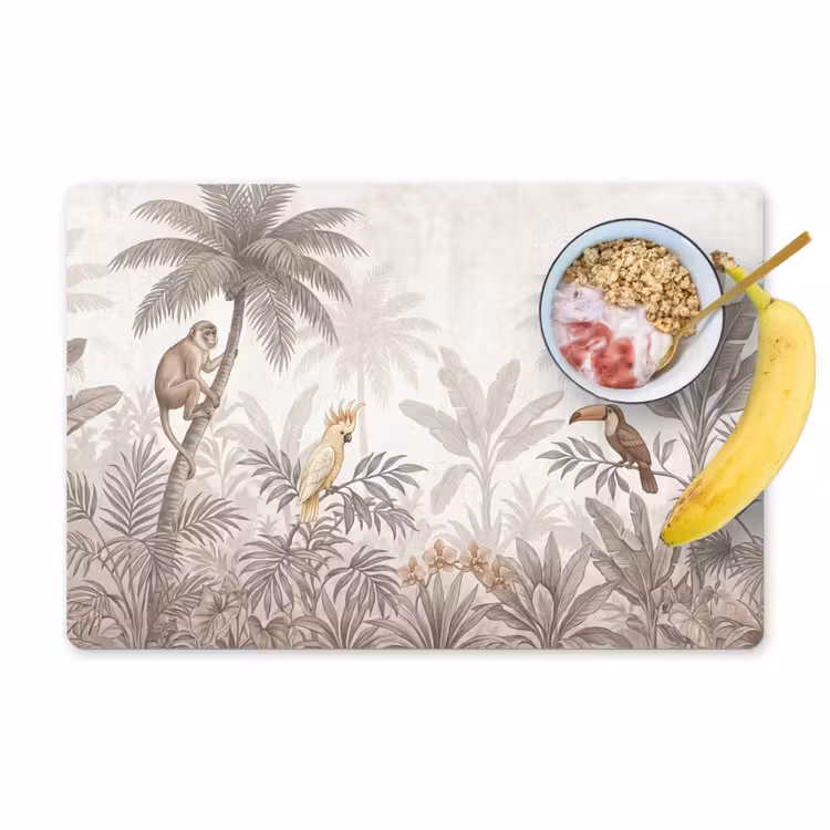 Salvamantel – 6 piezas - Selva - Animales - Palmeras — 1