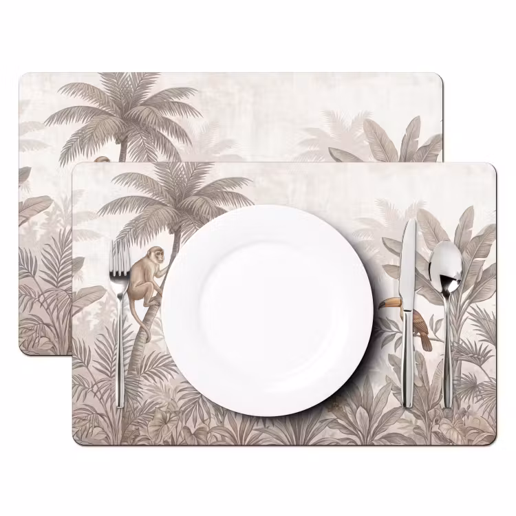 Salvamantel – 6 piezas - Selva - Animales - Palmeras — 2