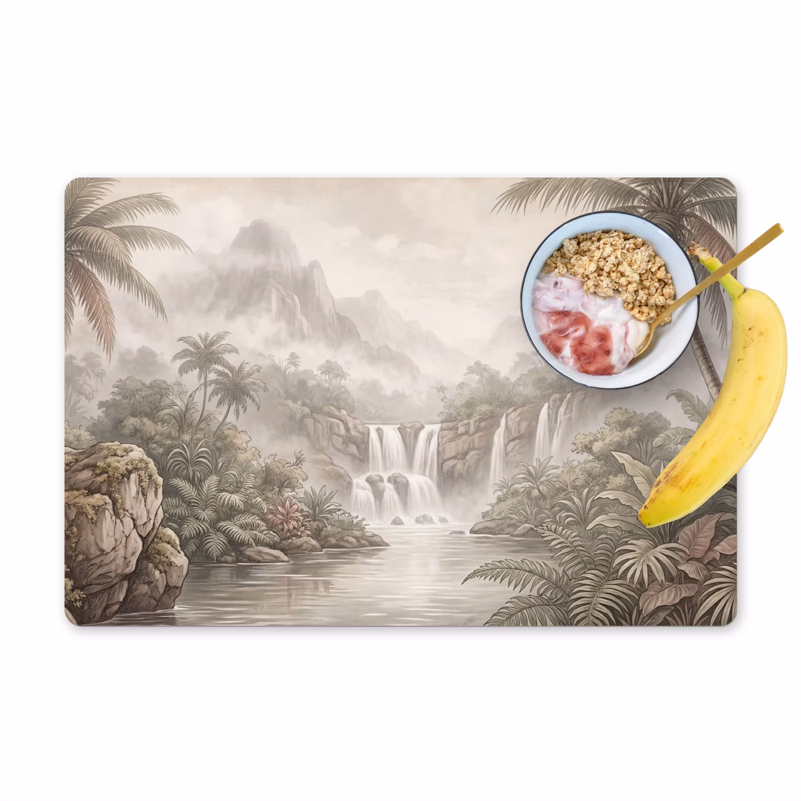 Salvamantel – 6 piezas - Selva - Cascadas - Tropical - Ilustración — 1