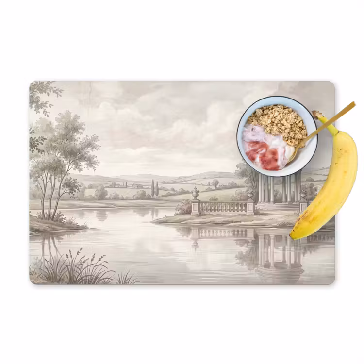 Salvamantel – 6 piezas - Paisaje - Agua - Naturaleza - Sepia — 1