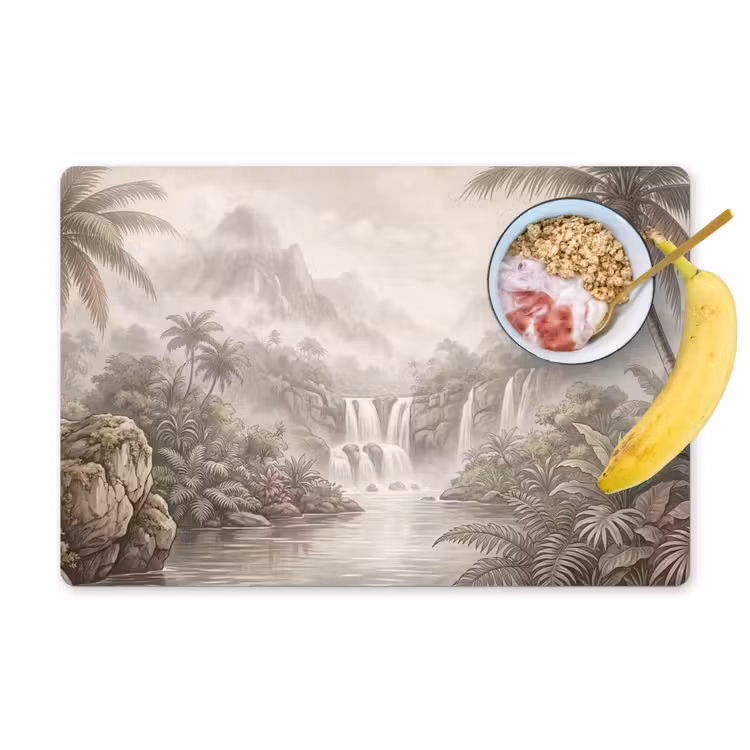 Salvamantel – 6 piezas - Selva - Cascadas - Tropical - Ilustración — 1