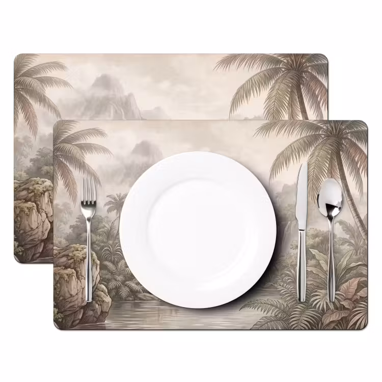 Salvamantel – 6 piezas - Selva - Cascadas - Tropical - Ilustración — 2