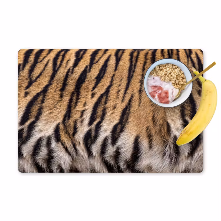 Salvamantel – 6 piezas - Piel de tigre - Classic - Negro — 1