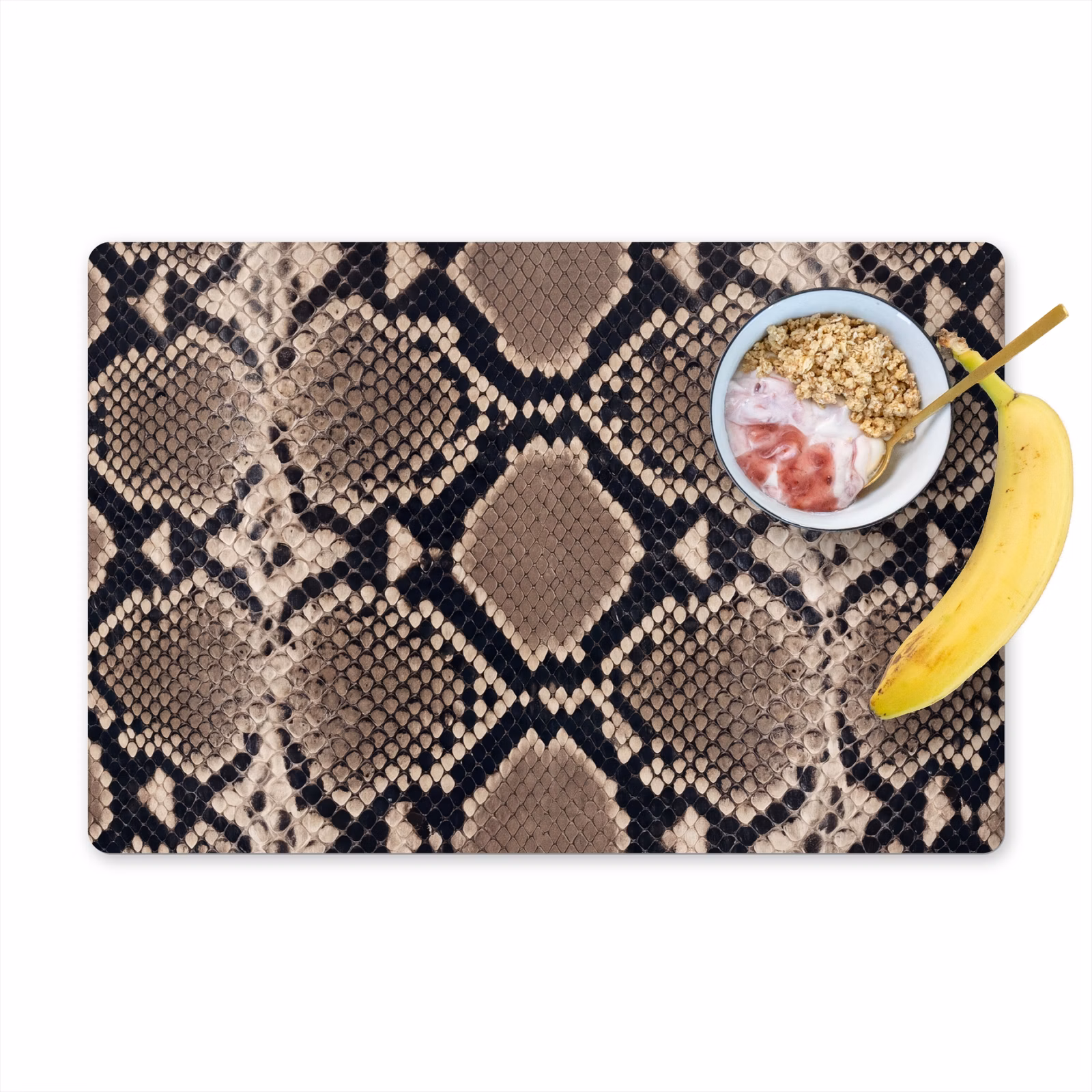 Salvamantel – 6 piezas - Estampado de serpiente - Pitón - Marrón — 1