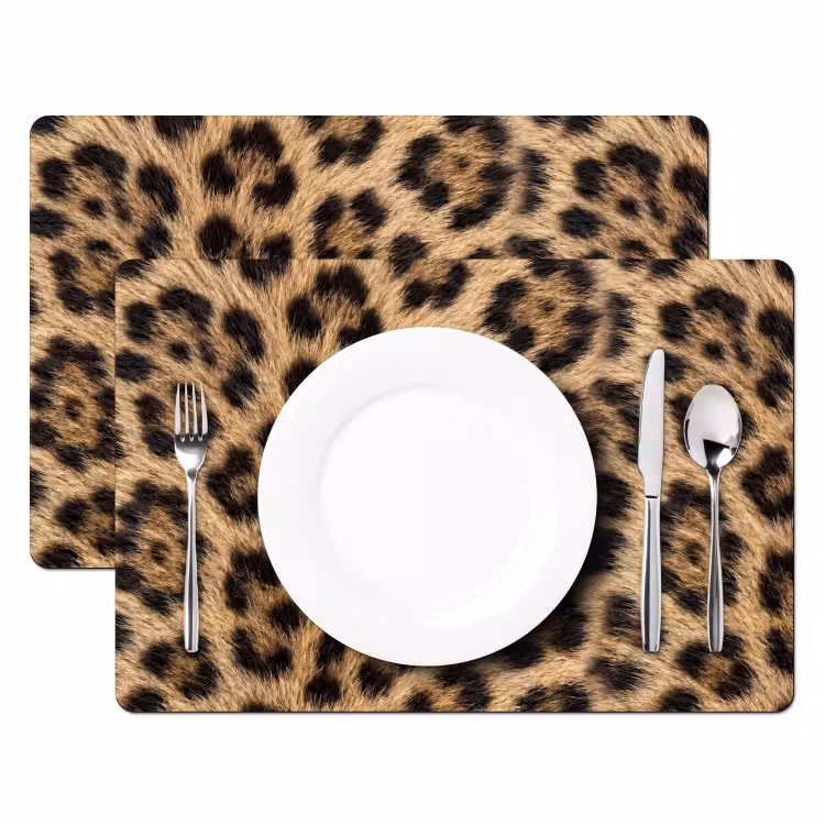Salvamantel – 6 piezas - Leopardo - Abrigo - Clásico - Marrón — 2