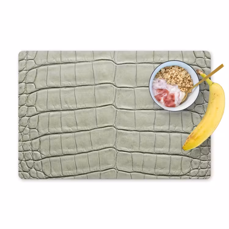 Salvamantel – 6 piezas - Piel de cocodrilo - Escamas - Verde — 1
