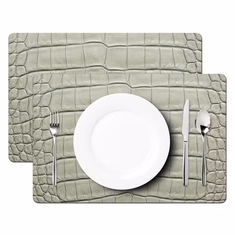 Salvamantel – 6 piezas - Piel de cocodrilo - Escamas - Verde — 2