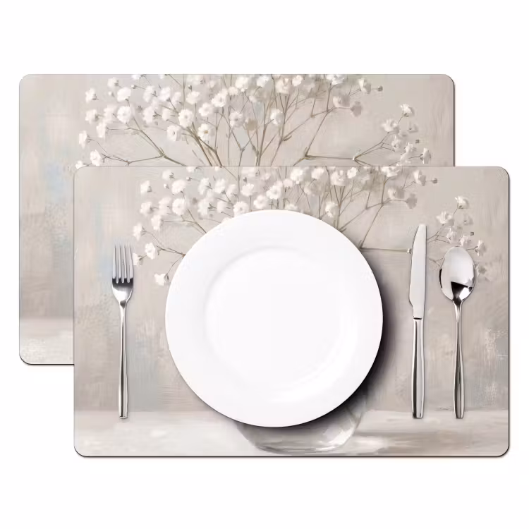 Salvamantel – 6 piezas - Plasterwort - Jarrón - Blanco — 2