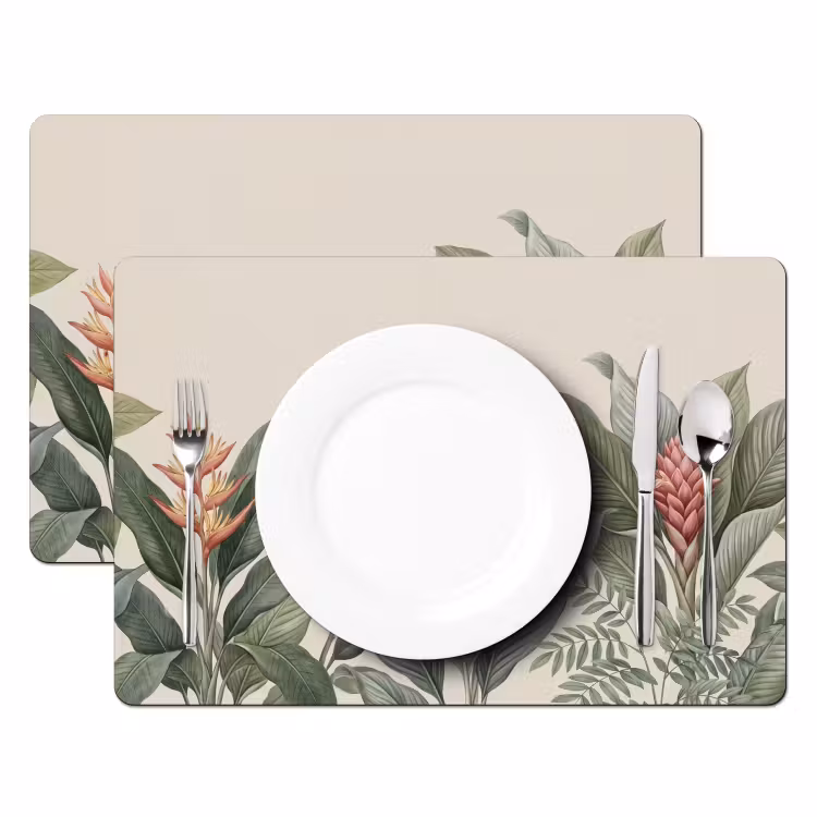 Salvamantel – 6 piezas - Tropical - Plantas - Moderno - Verde — 2