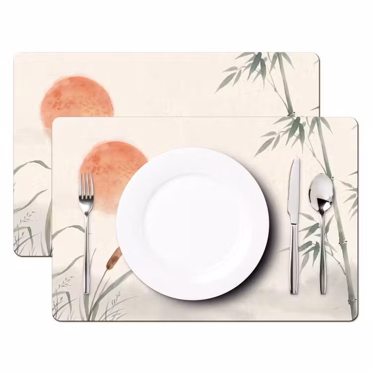 Salvamantel – 6 piezas - Minimalista - Bambú - Verde — 2