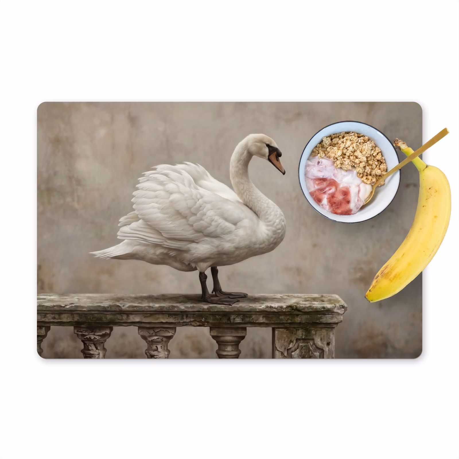 Salvamantel – 6 piezas - Cisne - Elegante - Animales - Blanco — 1
