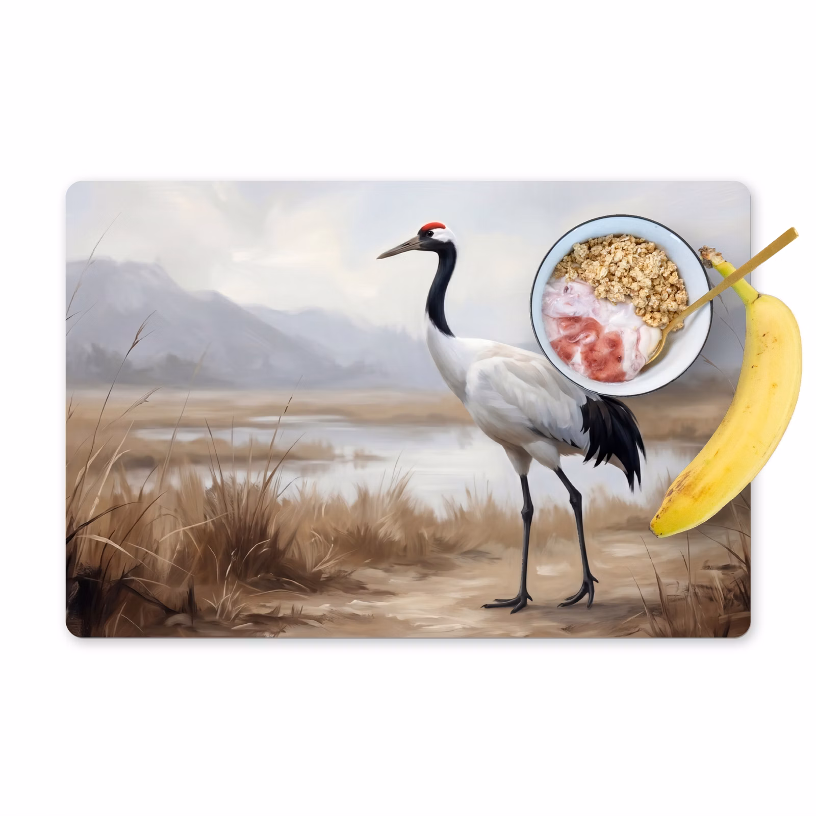 Salvamantel – 6 piezas - Grulla - Naturaleza - Realista — 1