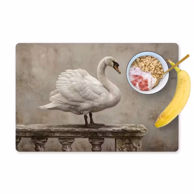 Salvamantel – 6 piezas - Cisne - Elegante - Animales - Blanco — 1