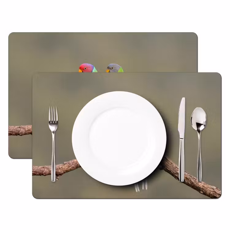 Salvamantel – 6 piezas - Loro - Rama - Naturaleza - Colorido — 2