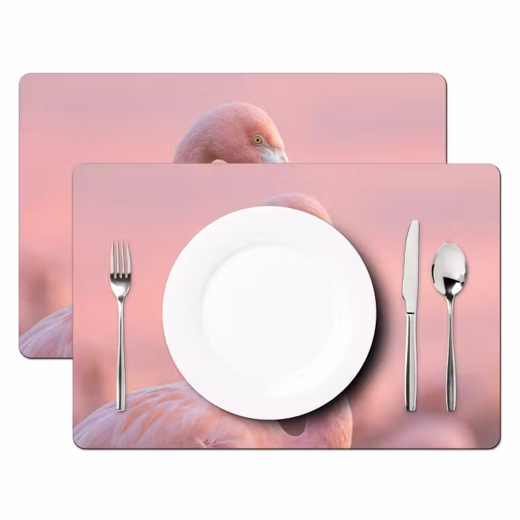 Salvamantel – 6 piezas - Flamingo - Retrato - Rosa — 2