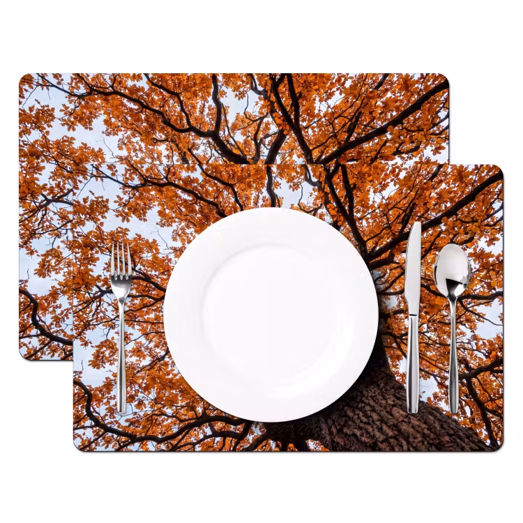 Salvamantel – 6 piezas - Árbol - Dosel - Otoño - Naranja - Atmosférico — 2
