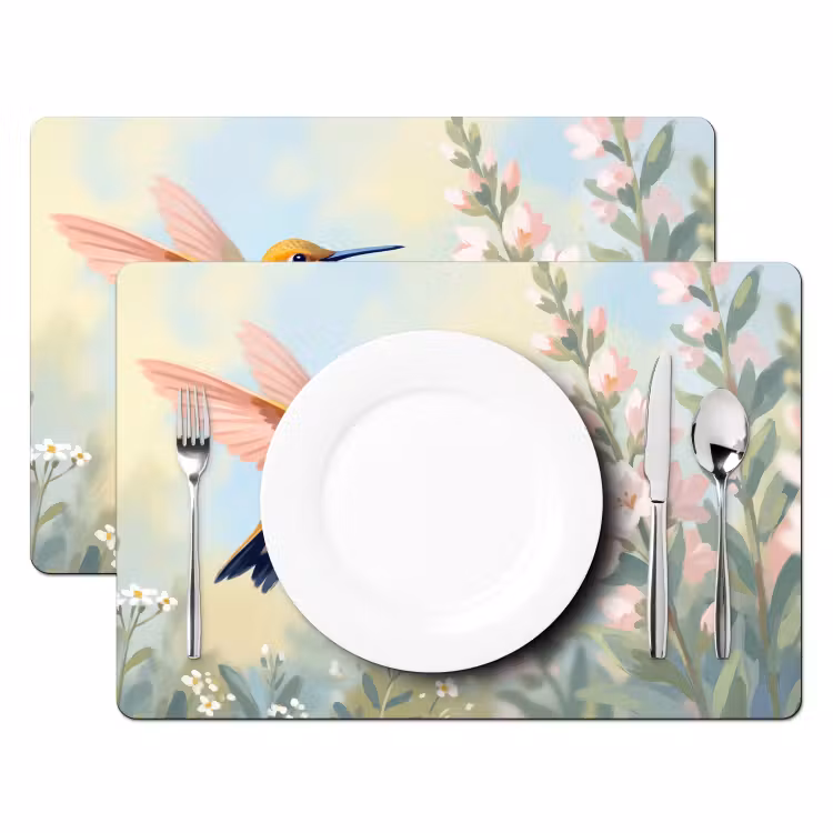 Salvamantel – 6 piezas - Colibrí - Ilustración - Colorido — 2