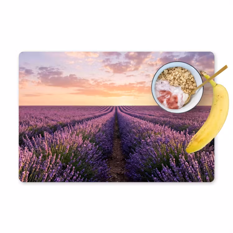 Salvamantel – 6 piezas - Paisaje - Campo de lavanda - Morado — 1