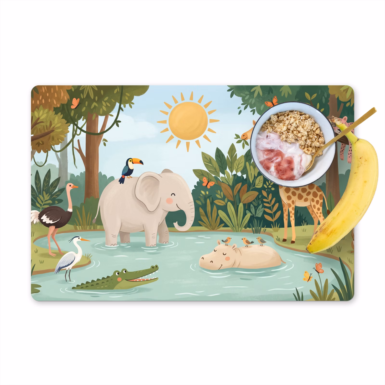 Salvamantel – 6 piezas - Selva - Oasis - Animales - Colorido — 1