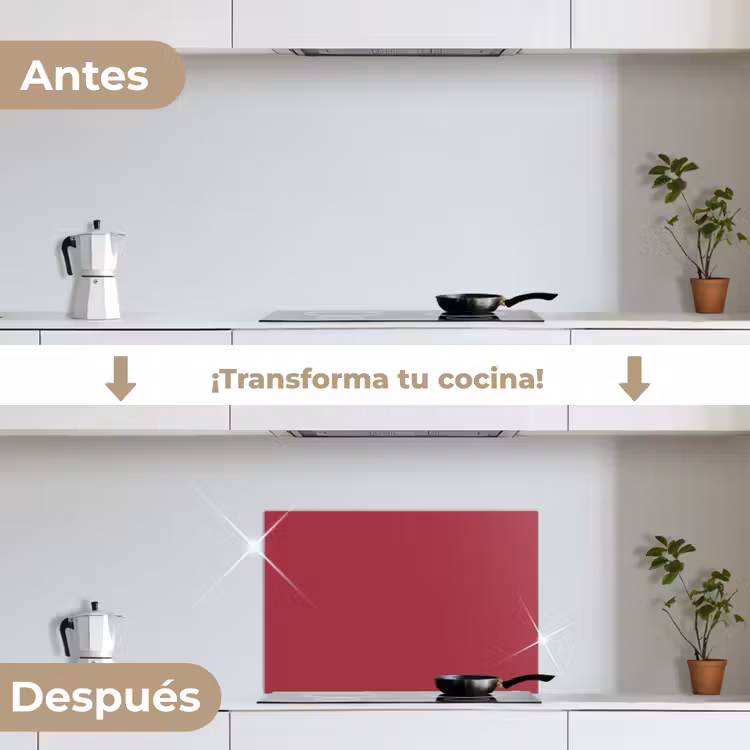 Salpicaderos de cocina - Rojo - Color sólido — 7