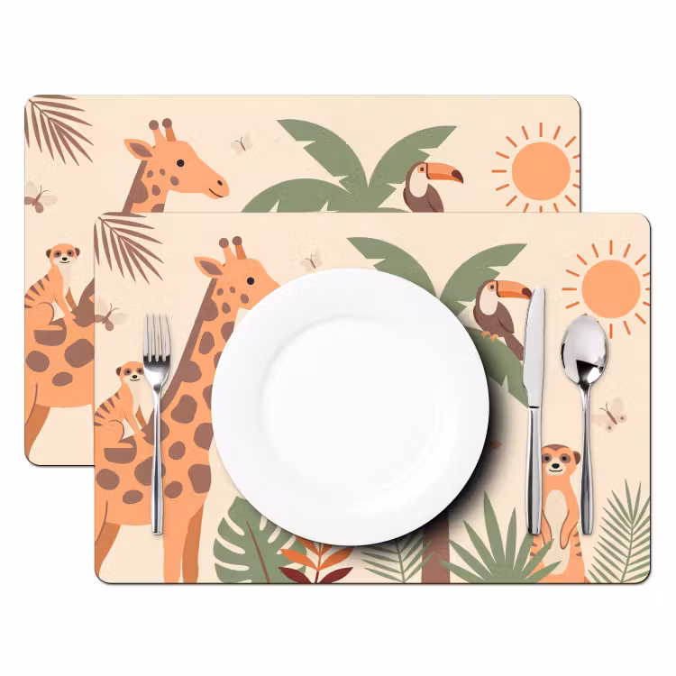 Salvamantel – 6 piezas - Animales - Tropical - Safari - Colorido — 2