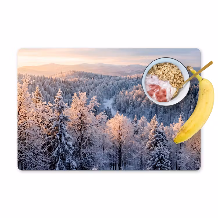 Salvamantel – 6 piezas - Bosque - Montañas - Oro - Invierno - Cálido — 1