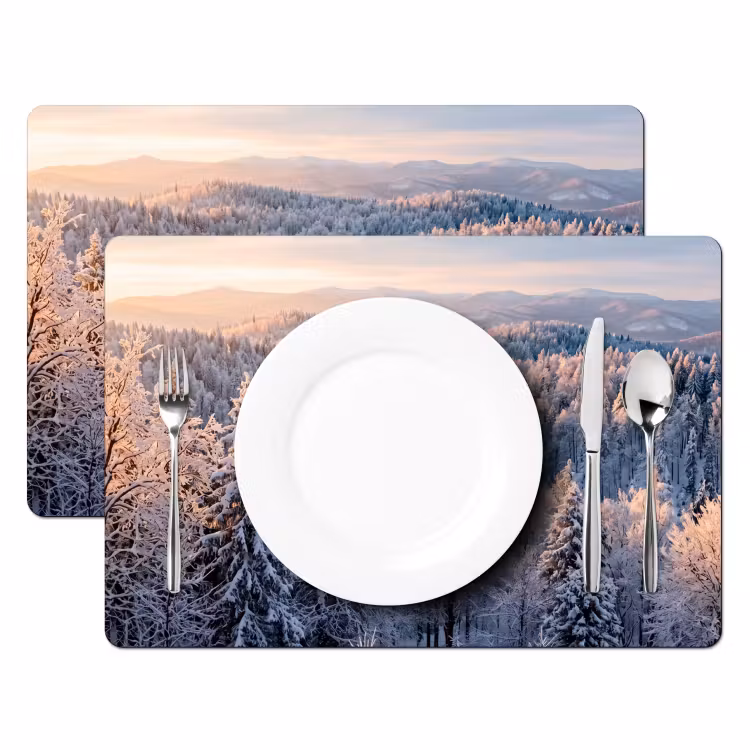 Salvamantel – 6 piezas - Bosque - Montañas - Oro - Invierno - Cálido — 2