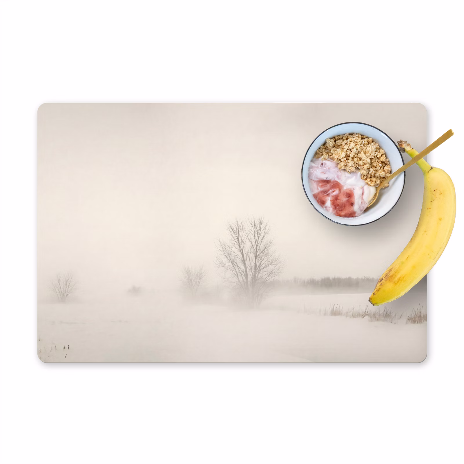 Salvamantel – 6 piezas - Árbol - Niebla - Nieve - Invierno - Minimalista — 1