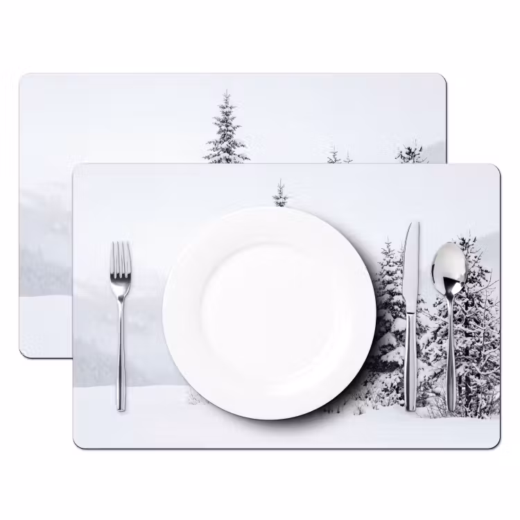 Salvamantel – 6 piezas - Abeto - Nieve - Invierno - Paisaje - Silencio — 2