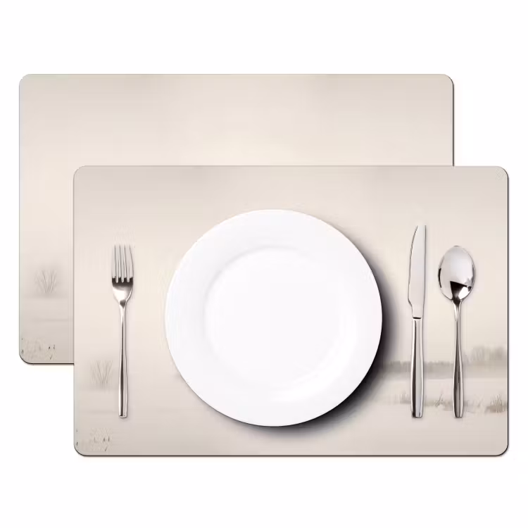Salvamantel – 6 piezas - Árbol - Niebla - Nieve - Invierno - Minimalista — 2