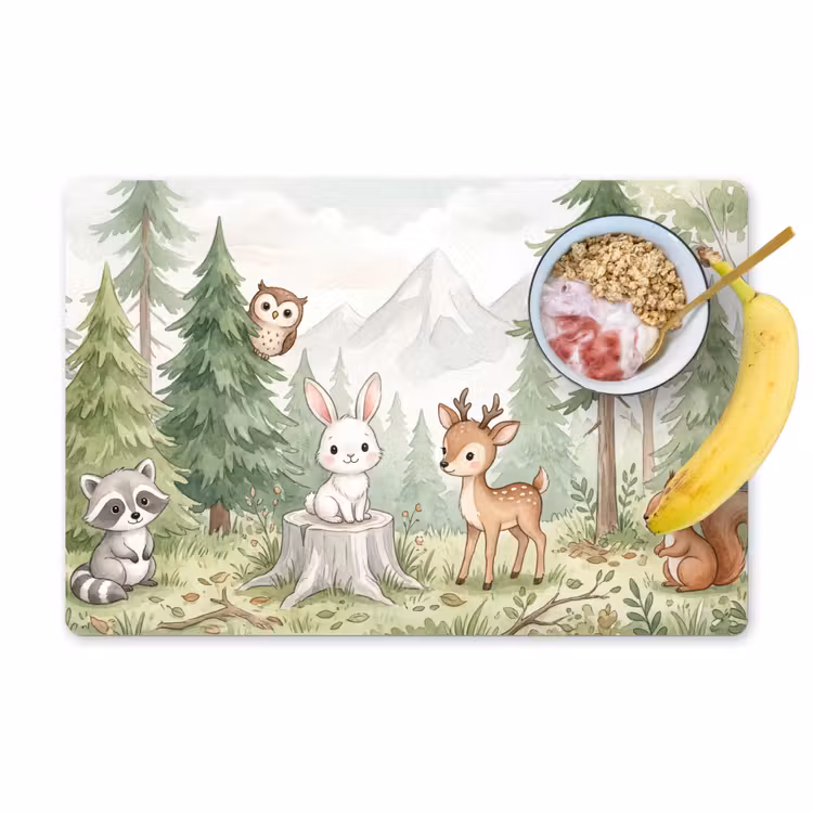 Salvamantel – 6 piezas - Bosque - Animales - Verde — 1
