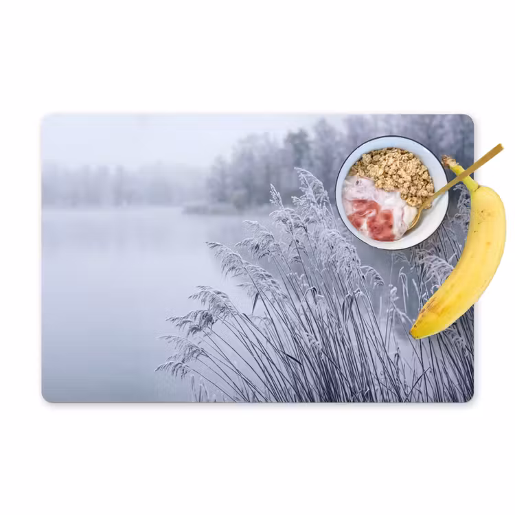 Salvamantel – 6 piezas - Carrizo - Congelado - Invierno - Naturaleza — 1