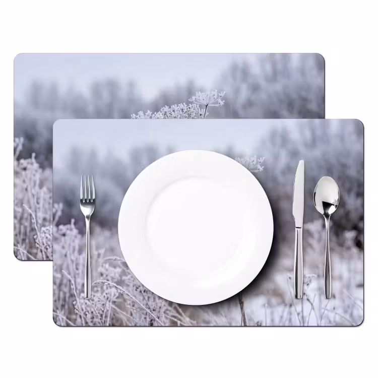 Salvamantel – 6 piezas - Flor de pantalla - Maduro - Cristal - Invierno - Delicado — 2
