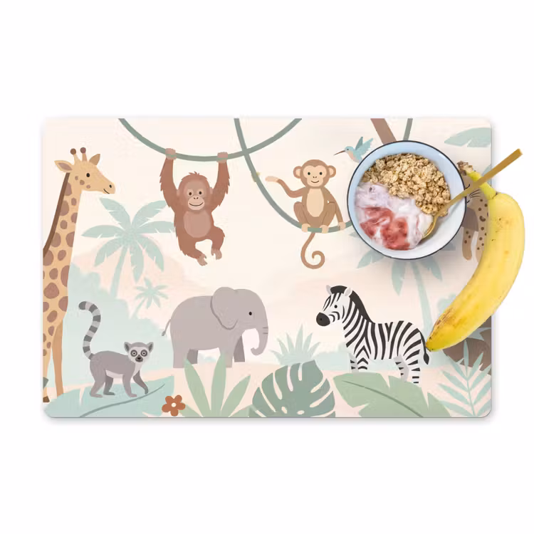 Salvamantel – 6 piezas - Selva - Animales - Verde — 1