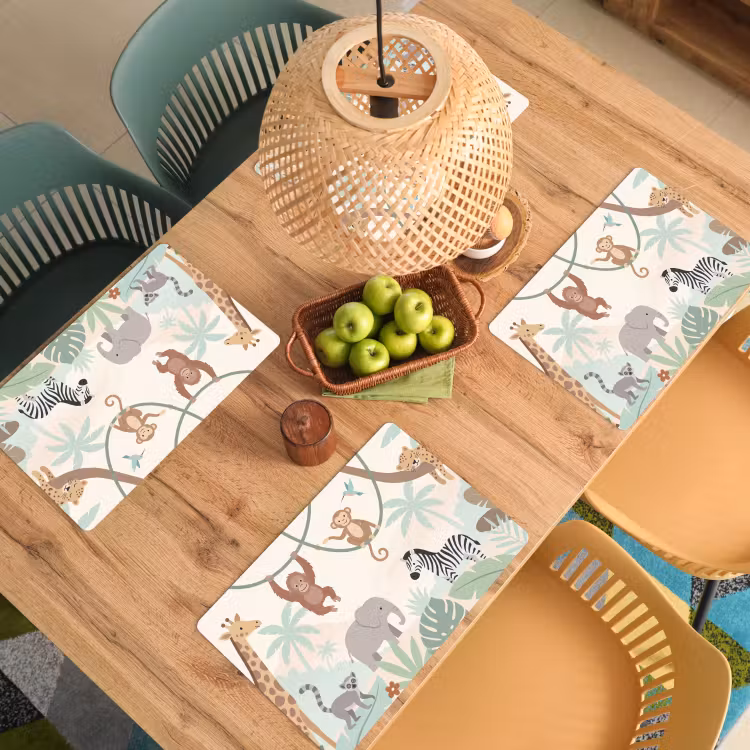 Salvamantel – 6 piezas - Selva - Animales - Verde — 3