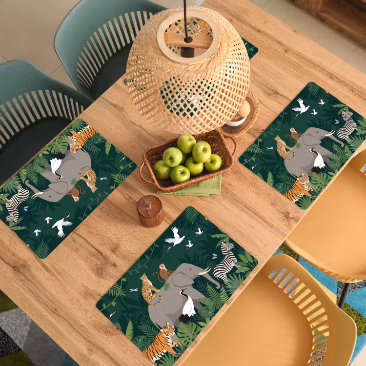 Salvamantel – 6 piezas - Tropical - Selva - Verde — 3