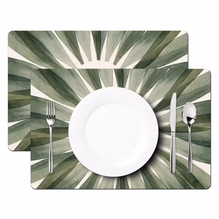 Salvamantel – 6 piezas - Plantas - Abstracto - Acuarela - Verde - Naturaleza — 2
