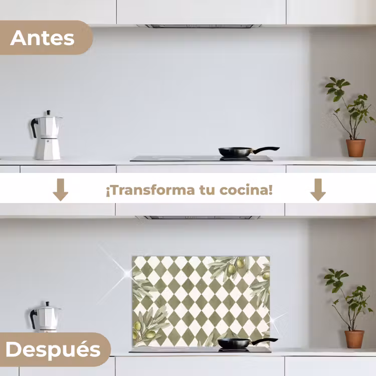 Salpicaderos de cocina - Planta - Ramas de olivo - Acuarela - Mediterráneo - Verde — 7