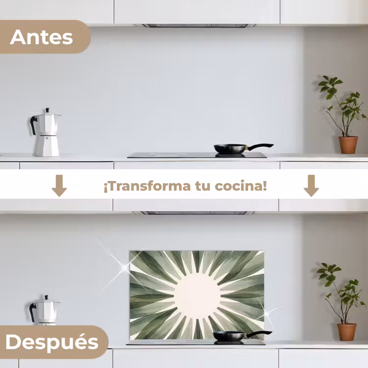 Salpicaderos de cocina - Plantas - Abstracto - Acuarela - Verde - Naturaleza — 7