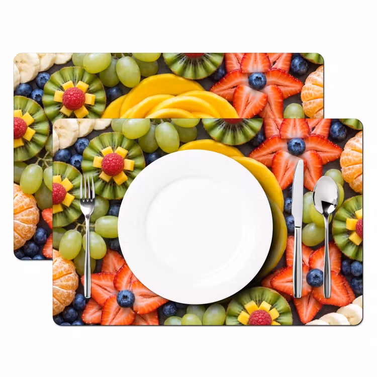 Salvamantel – 6 piezas - Fruta - Composición - Saludable - Colorido - Comida — 2
