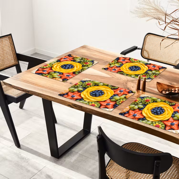 Salvamantel – 6 piezas - Fruta - Composición - Saludable - Colorido - Comida — 4