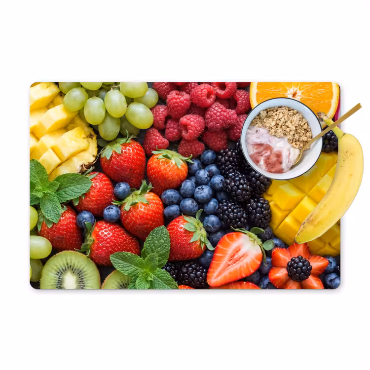 Salvamantel – 6 piezas - Fruta - Fresca - Colorida - Comida — 1