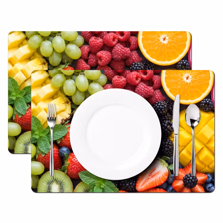 Salvamantel – 6 piezas - Fruta - Fresca - Colorida - Comida — 2