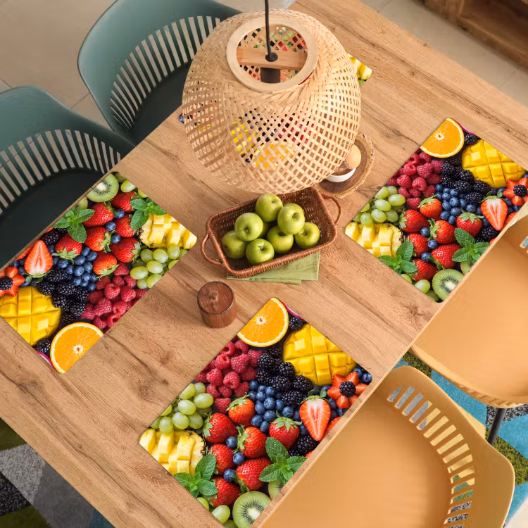 Salvamantel – 6 piezas - Fruta - Fresca - Colorida - Comida — 3