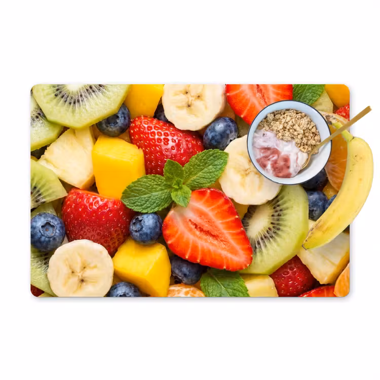 Salvamantel – 6 piezas - Fruta - Rodajas - Comida - Colorido — 1