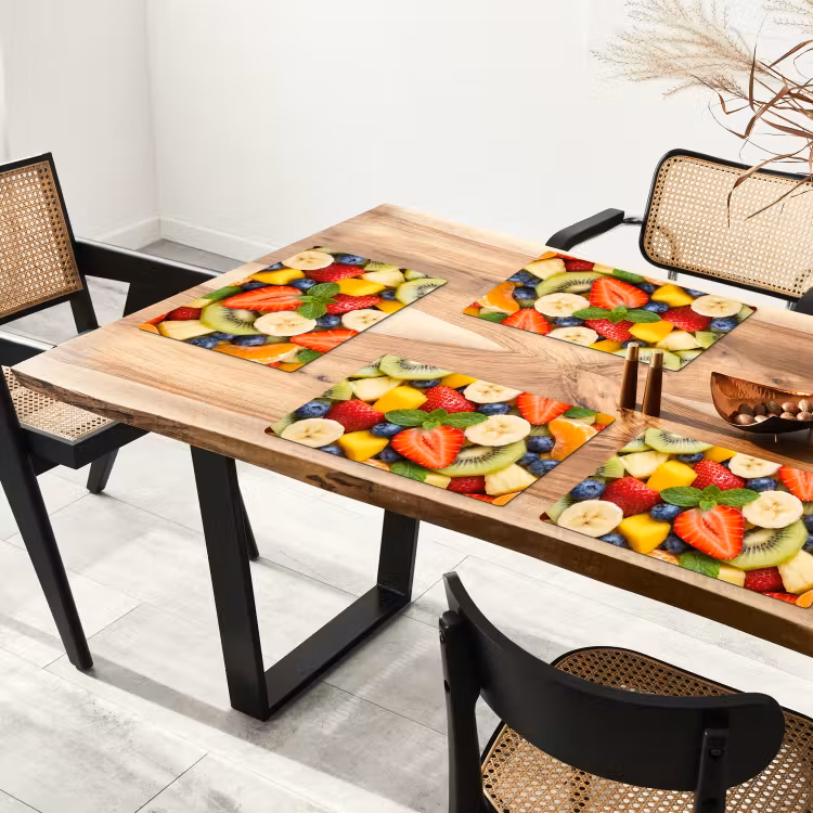 Salvamantel – 6 piezas - Fruta - Rodajas - Comida - Colorido — 4